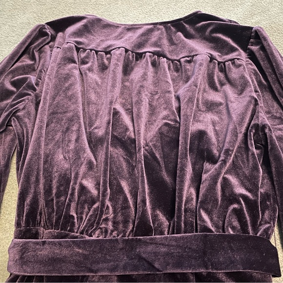 Kittenish Velvet Wrap Dress - Picture 13 of 16